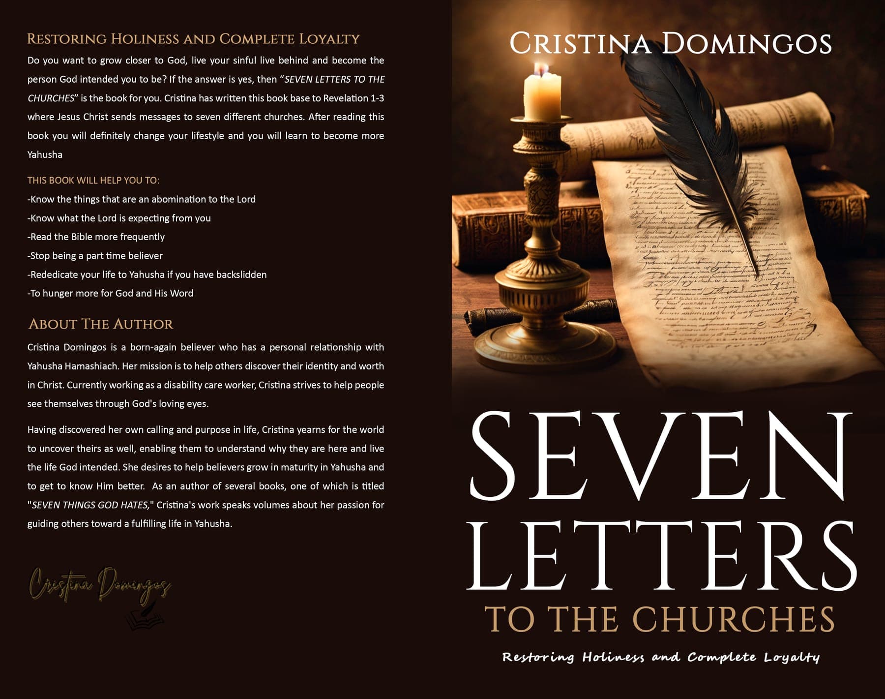 Seven Letters to the Churches full front, spine, and back cover spread